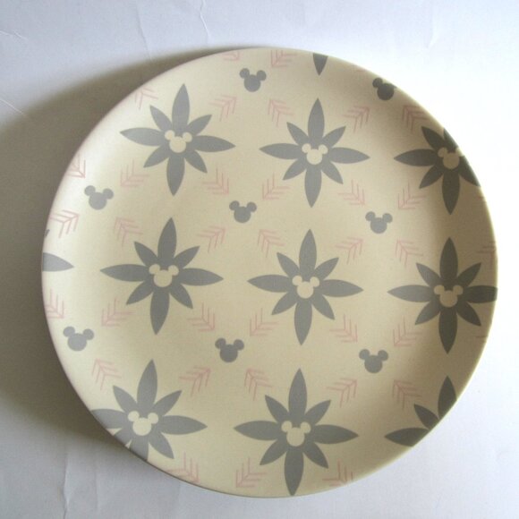 Disney Parks Homestead Mickey Icon Gray & Pink 4 Plates - Picture 4 of 8